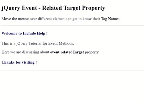 Event: target property .